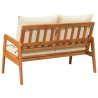 Banc de jardin avec coussins 115x65x71 cm Bois d'acacia massif 