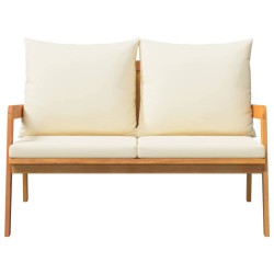 Banc de jardin avec coussins 115x65x71 cm Bois d'acacia massif 