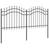 Clôture de jardin Gris 140 cm Acier peint par poudre 