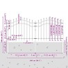 Clôture de jardin Gris 140 cm Acier peint par poudre 