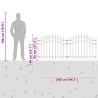 Clôture de jardin Gris 140 cm Acier peint par poudre 