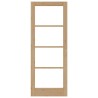 Porte intérieure avec verre "ORKDAL" 78x202x4 cm Bois solide en pin 