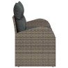 Canapé de jardin 2 places avec coussins gris en Poly Rattan 