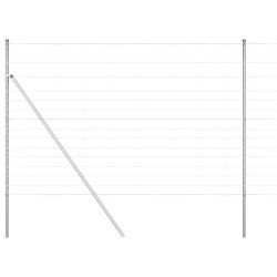 Clôture de champ 1,6x25 m en acier galvanisé 