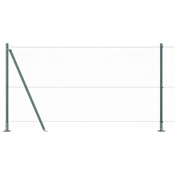 Grillage Set de 2 Vert Acier galvanisé, PVC 25 x 1,2 m Durable 
