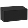 Boîte de rangement de jardin noir 110x50x58 cm résine tressée 