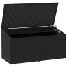 Boîte de rangement de jardin noir 110x50x58 cm résine tressée 
