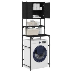 Meuble à linge Chêne Noir 68x48.5x194 cm 