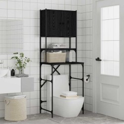 Meuble à linge Chêne Noir 68x48.5x194 cm 