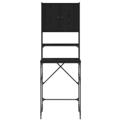 Meuble à linge Chêne Noir 68x48.5x194 cm 