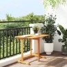 Table pliable de balcon 90x60x72 cm bois d'acacia solide 