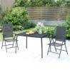 Table de jardin anthracite 110x80x72 cm Treillis d'acier 