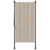 Store roulant d'extérieur jaune et blanc 100x270 cm tissu acier 