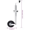 Roue jockey 48 mm avec 2 tubes de support et 3 pinces fendues 