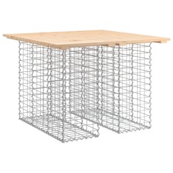 Banc de jardin design de gabion 100x102x72cm bois massif de pin 