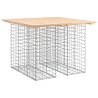 Banc de jardin design de gabion 100x102x72cm bois massif de pin 