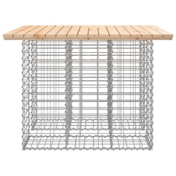 Banc de jardin design de gabion 100x102x72cm bois massif de pin 