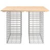 Banc de jardin design de gabion 100x102x72cm bois massif de pin 