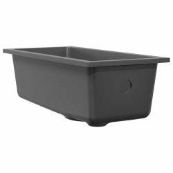 Évier de cuisine avec trop-plein en granit gris 
