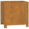 Jardinières avec pieds 2 pcs Rouillé 42x40x43 cm Acier corten 