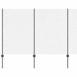 Clôture en treillis avec 20 piquets en U Gris 1,6x10 m Acier 