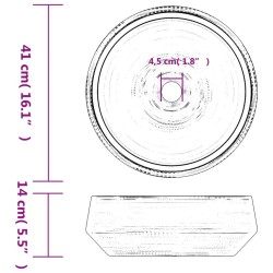 Vasque à poser gris rond Φ41x14 cm céramique 