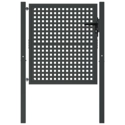 Portail de jardin anthracite 105x150 cm acier 