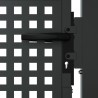 Portail de jardin anthracite 105x150 cm acier 