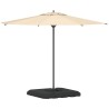 Set de bases pour parasol à bras déporté, 4 pièces - 130 kg de sable ou 90 kg d'eau. 