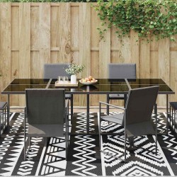 Tapis d'extérieur ARAKIL Noir et blanc Polypropylène 300 x 400 cm 