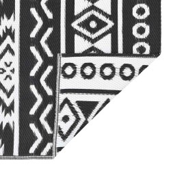 Tapis d'extérieur ARAKIL Noir et blanc Polypropylène 300 x 400 cm 