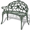 Banc de jardin 100 cm Aluminium coulé Vert 