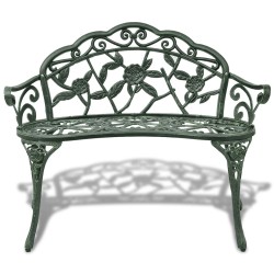 Banc de jardin 100 cm Aluminium coulé Vert 