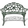 Banc de jardin 100 cm Aluminium coulé Vert 