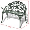 Banc de jardin 100 cm Aluminium coulé Vert 