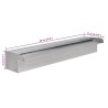 Lame d'eau rectangulaire 60 cm Acier inoxydable pour piscine 
