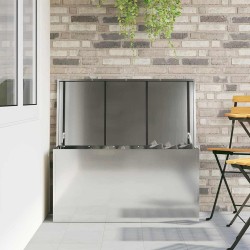 Boîte de Rangement Extérieure Argent 100 x 50.5 x 50 cm 