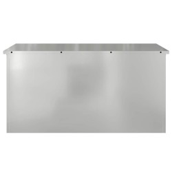 Boîte de Rangement Extérieure Argent 100 x 50.5 x 50 cm 