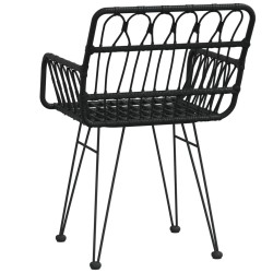 Chaises de jardin lot de 2 avec accoudoir Noir 56x64x80 cm 