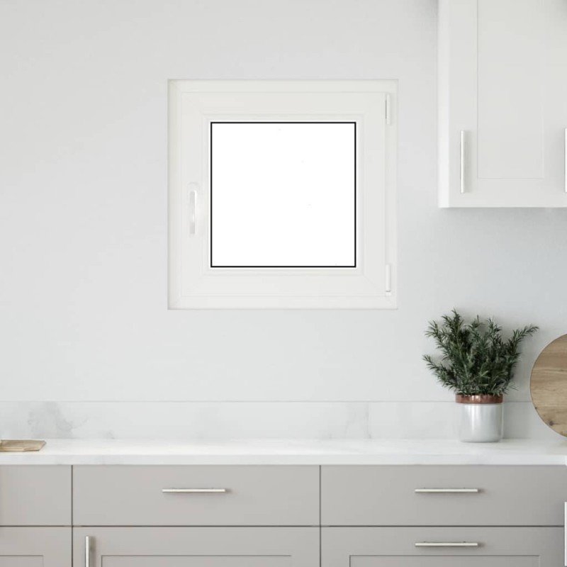 Fenêtre de sous-sol« RISOR » 50 x 50 cm oscillo-battante DIN droite blanche 