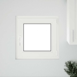 Fenêtre de sous-sol« RISOR » 50 x 50 cm oscillo-battante DIN droite blanche 
