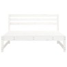 Canapé central de jardin blanc 120x80 cm bois de pin massif 
