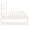 Canapé central de jardin blanc 120x80 cm bois de pin massif 