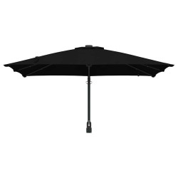 Parasol de jardin Noir 248.5 x 247.5 x 160 cm tissu 