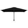 Parasol de jardin Noir 248.5 x 247.5 x 160 cm tissu 