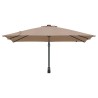 Parasol de jardin Taupe 248.5 x 247.5 x 160 cm tissu 