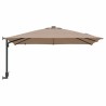 Parasol de jardin Taupe 248.5 x 247.5 x 160 cm tissu 