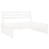 Canapé central 120x80 cm blanc bois de pin massif 