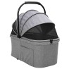Poussette Pliante pour Animaux Réglable Gris 78 x 54 x 101 cm 