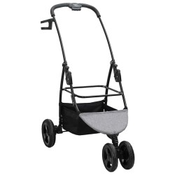 Poussette Pliante pour Animaux Réglable Gris 78 x 54 x 101 cm 
